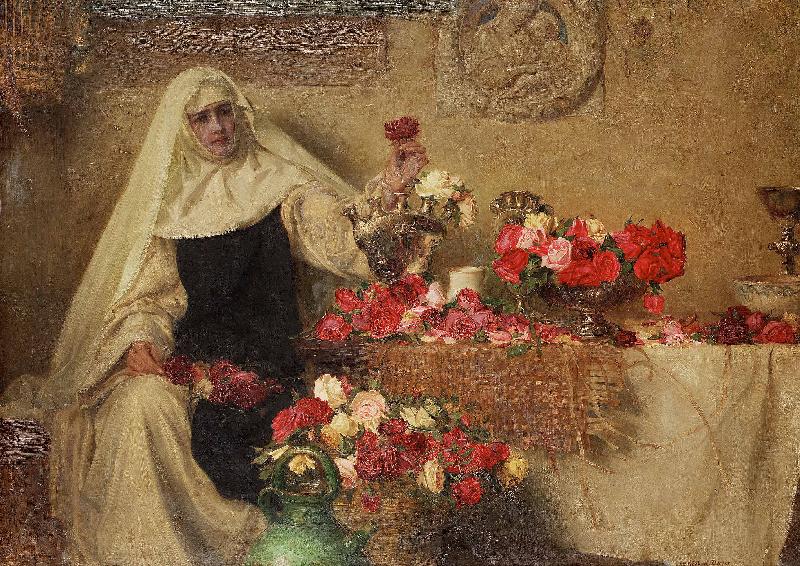Herbert James Draper For Saint Dorotheas Day oil painting image